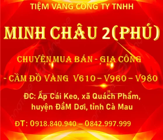Cửa hàng vàng tại Cà Mau