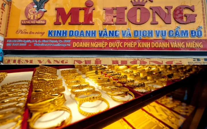 Hình ảnh cửa hàng vàng Mi Hồng