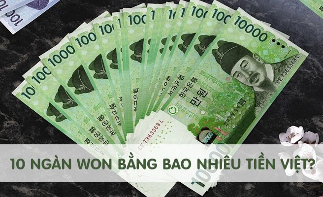 Hình ảnh minh họa tỷ giá 10000 won sang tiền việt