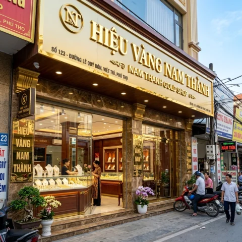 Mặt tiền tiệm vàng Nam Thành