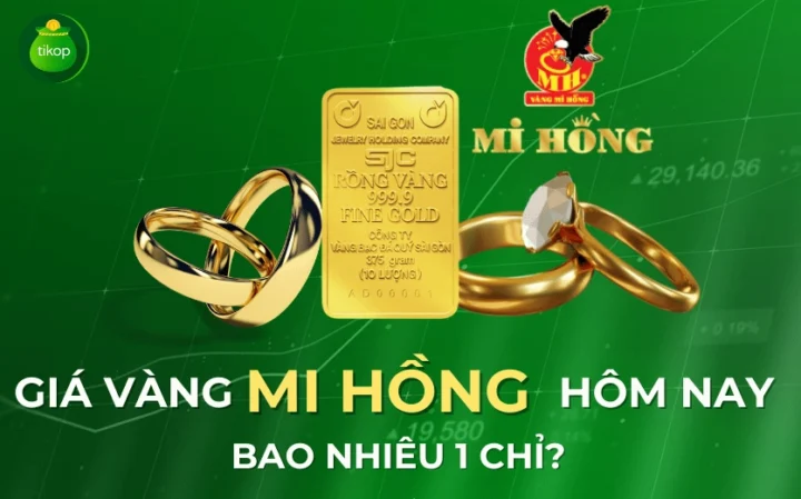 So sánh giá vàng miếng Mi Hồng với vàng 18K, 24K