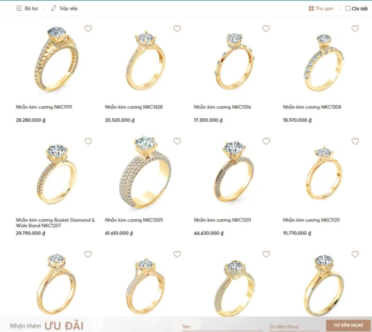 Trang sức vàng 980 cao cấp