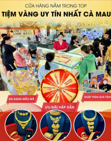 Trang sức vàng tinh xảo tại Tiệm Vàng Ánh Sáng